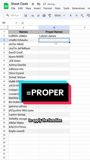 Fix Wrongly Capitalized Names in Google Sheets (Fast & Easy!)