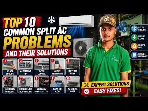 Top 10 Common Split AC Problems and Their Solutions || HVAC Students Must Watch this video
