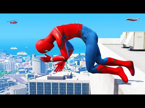 GTA 5 Jumping off Tallest Buildings #3 (Falling off Buildings, Mountain, House, Bridge & Cars)