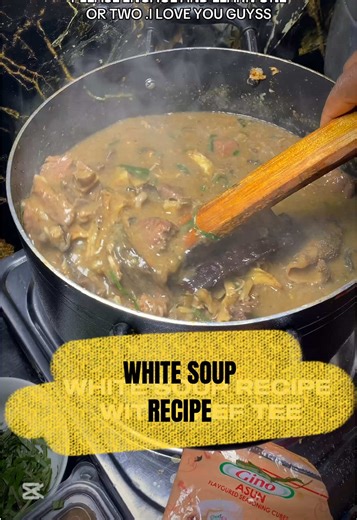 White soup is the easiest soup you can make in this life .. This is a step by step recipe tutorial; @Gino Nigeria @Hilda Baci #whitesouprecipe #ofensala #howtocookofensala #foodlovers #nigeriansoup
