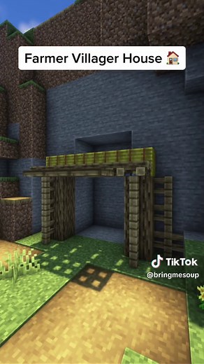 Farmwr Villager House 🏠 #minecraft #minecraftbuilding #minecrafttutorial #minecraftviral #minecraftmemes