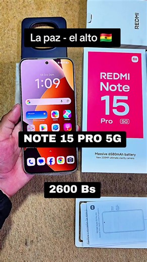 Redmi Note 15 Pro 5G en La Paz: precio 2600 Bs