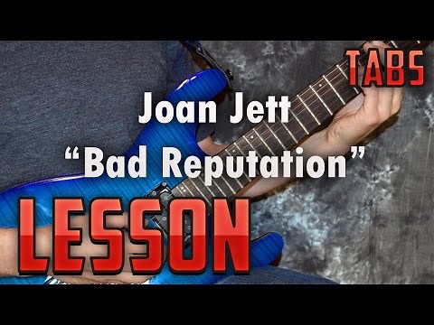 Joan Jett-Bad Reputation-Easy Power Chords-Guitar Lesson-How to play-Tutorial