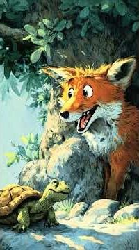 🦊 The Clever Fox and Little Tortoise | Fun Cartoon Story for Kids | #kidsshorts #youtubekids