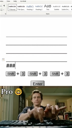 Make Stylish Lines in Ms Word 😱 Use Shortcut #mswordtutorial #word #office #shortsfeed #shorts