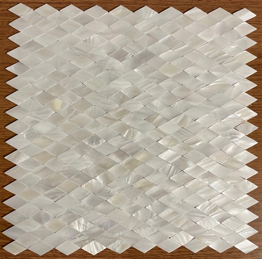 White Tiny Seamless Rhombus Mother of Pearl Tile - Etsy