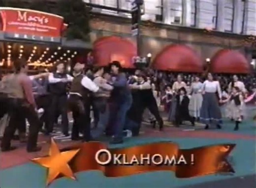 Today we’ll focus on a pair of performances from the very same musical - Oklahoma! Starting in 1943, this classic musical helped to change the theatre and shape what it is today! It’s fitting to have been featured at multiple parades, as both as American institutions! How I love when full production numbers are done at the Parade! Show: Oklahoma! Song: “The Farmer and the Cowman” The 76th Annual Macy’s Thanksgiving Day Paradewas held on November 28, 2002, in New York City and broadcast live on N