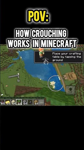 Pov:How Crouching Works In Minecraft #minecraft