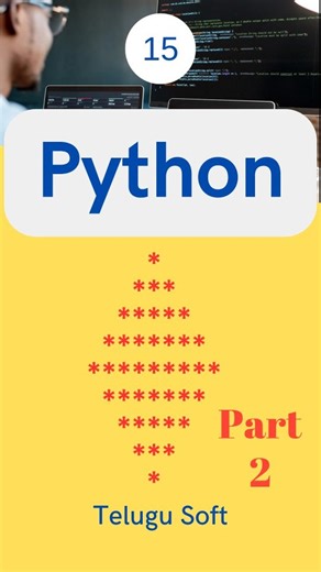 Venkata Satya Siva Pratap Reddy Mukku on Instagram: "Diamond Star Pattern part 2 in Python Telugu #python #coding #telugu"