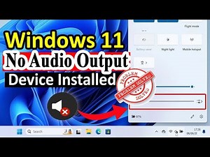 Fix: "No Audio Device Installed or Found" in Windows 10/11 .✅