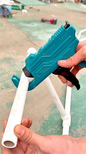 Using a Specialized Hand Tool to Precisely Cut and Shape PVC Pipe for Assembly #shorts