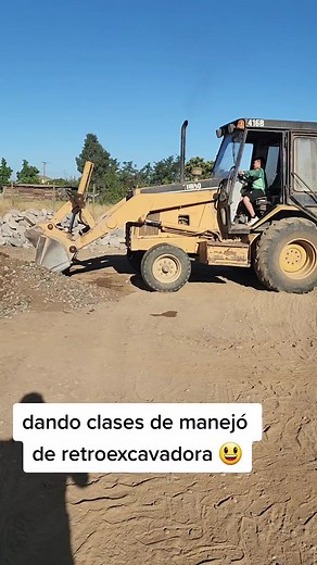 Backhoe Loader Operation Tutorial in Outdoor Construction