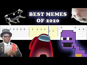 TOP MEME SONGS OF 2020 (Easy Guitar Tabs Tutorial)