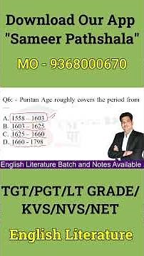 Puritan Age Timeline Explained. #sameerpathshala