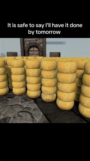 Day 14 of building a colossal cheese wheel Skyrim #skyrim #elderscrolls