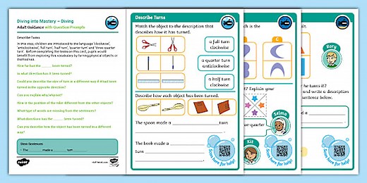 Year 2 Diving into Mastery: Step 3 Describe Turns Activity Cards