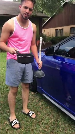 Removing Car dent with Boiling water and a plunger! DIY