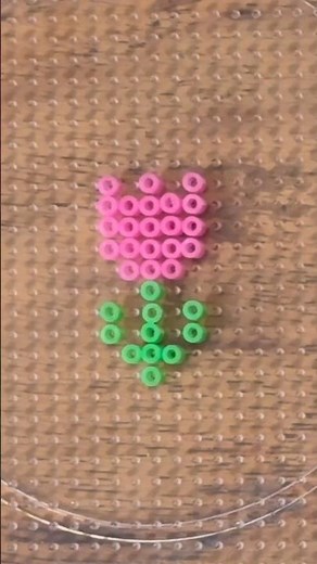 DIY Flowers Fuse Bead Easy Craft Ideas Tutorial - Pink Tulip! 🌷
