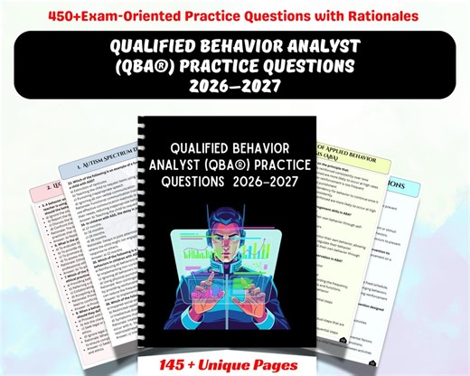 QBA Practice Questions 2026–2027 | Behavior Analyst Exam Prep - Etsy UK