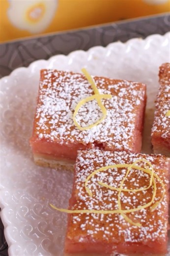 Raspberry lemonade bars with buttery shortbread crust