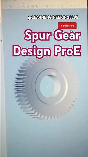 Spur gear ⚙️design in Pro E #ProEModeling#GearDesignTutorial #shorts #shortvideo #viral