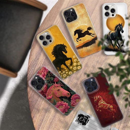 Cute Horse Phone Case 2026 Year Animal Cover for iPhone 16e, 17 Pro Max, 17 Air, Samsung S25 Edge, A16, Pixel 10, 9A - Etsy Canada
