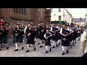 Bagpipes Parade at the Jubilee Celebration and The Kilt Run in Perth, Scotland