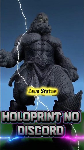 Minecraft Bedrock Zeus Statue Holoprint