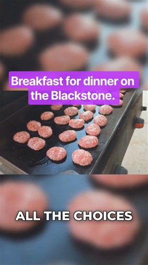 Breakfast for dinner is the best dinner! 🍳 #blackstone #breakfastfordinner #griddlecooking