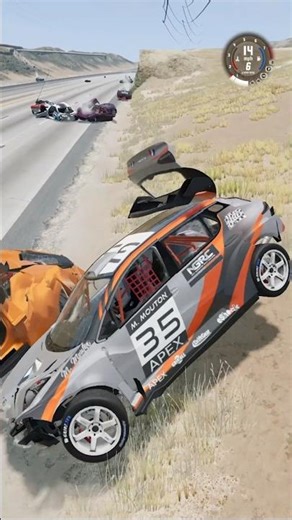 Insane Car Smash Compilation #Shorts #beamngdrive #carcrash