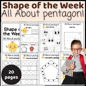 All About Pentagon! shape of the week preschool - pentagon shape worksheets