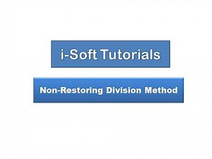 Non Restoring Division Method / Algorithm | Binary Division | CAO | 5 | i-Soft Tutorials