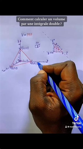 Calcul d’un volume par intégrale double en 3D