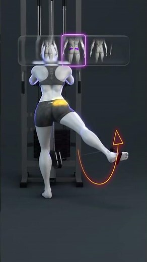 The Ultimate Guide to Cable Kickback Techniques | Glute Workout. #viral #glutes #shorts