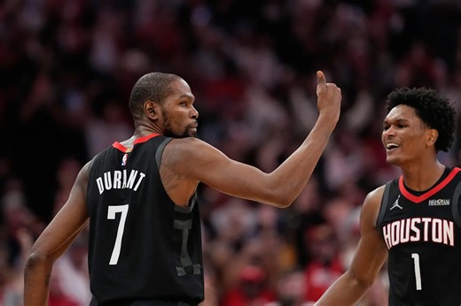 Durant's 3-pointer in final seconds gives Rockets 100-97 win over the Suns