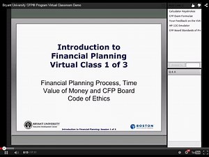 Bryant University CFP® Program Virtual Classroom Demo