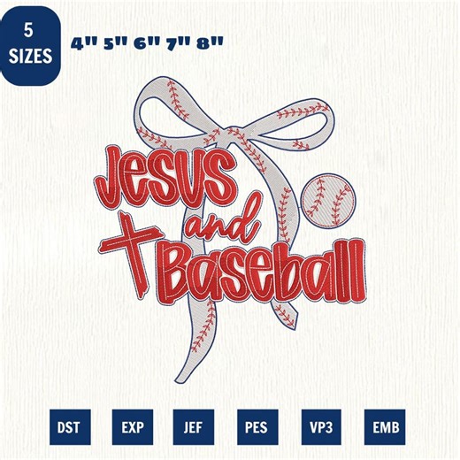 Jesus and Baseball Machine Embroidery File, Baseball Mama Design (instant Download) - Etsy