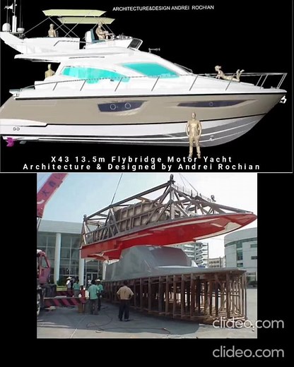 X43 13.5m Flybridge Motor Yacht Architecture & Designed by Andrei Rochian