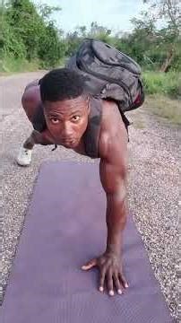 10 Clean One-Arm Push-Ups with 42 lb Backpack (LIVE)