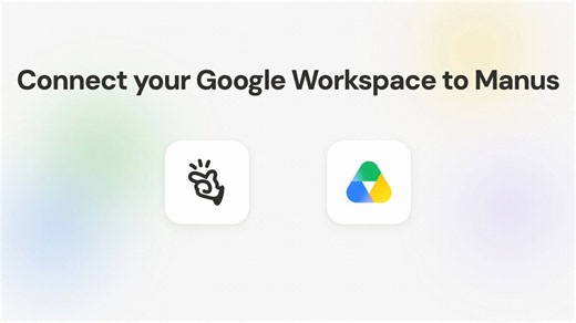 New: Google Drive connector got upgraded to Google Workspace! Now you can connect Drive, Docs, Sheets, Slides, and Forms, all through a single connector.Before connecting, control access levels: • Off: Manus can't see it• Read: Manus can search and read, never edit• Full: Manus can read and writeYour files, your boundaries.