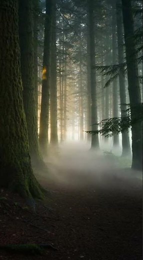 Foggy Forest Path at Dawn | Cinematic Nature Aesthetic