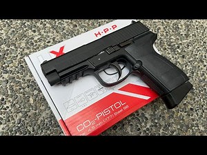 Umarex Airgun HPP C02 Powered Full Metal Pistol quick review and testing