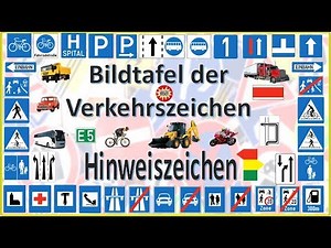 Bildtafel der Verkehrszeichen - Hinweiszeichen