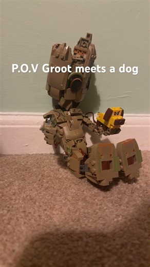 P.O.V Groot meets a dog #foryoupageシ #fypシ #lego