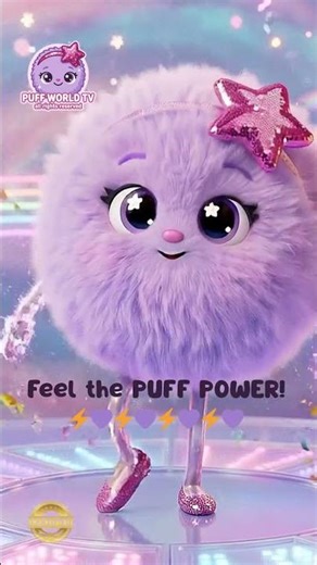 Meet Puff! 💜 The Cutest Fluffy Dance for Kids ✨ #shorts