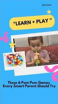 6 Easy Pom Pom Activities for Toddlers at Home | Boost Brain & Fine Motor Skills | Indoor Games