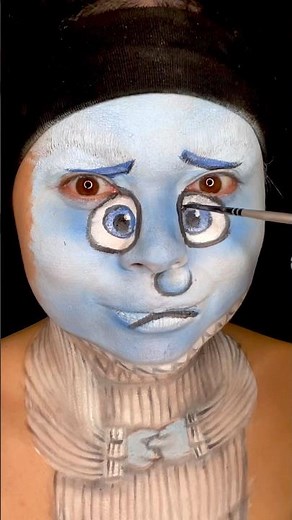 Squint your eyes to see the illusion 👁️💧 #InsideOut2 #sadness #illusionmakeup #makeuptutorial