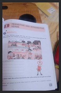 5 TRANSITIVE AND INTRANSITIVE VERBSWorksheet-1A is eating pop... | Filo