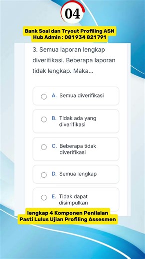 BOCORAN SOAL PROFILING ASN 2026 #profilingasn #soalprofilingasn #snbt