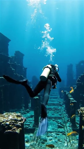 “Scuba Diver Discovers Lost Ancient City Under the Ocean 🌊